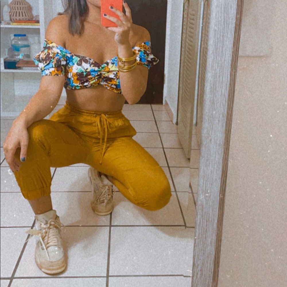 Zara mustard yellow jogger M